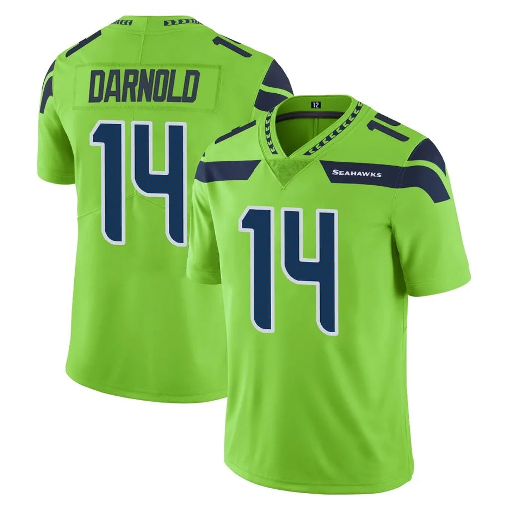 Blackjersey S.Seahawks #14 Sam Darnold Player Green Limited Color Rush Home Game Stitched Jerseys