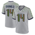 Blackjersey S.Seahawks #14 Sam Darnold Player Grey 2025 Rivalries Collection Home Game Stitched Jerseys