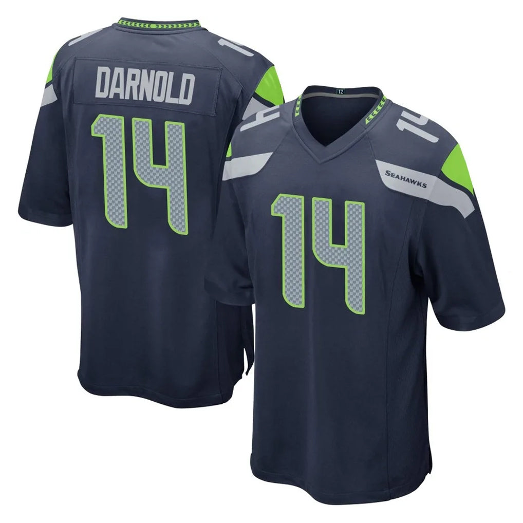 Blackjersey S.Seahawks #14 Sam Darnold Player Navy Home Game Stitched Jerseys