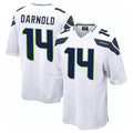 Blackjersey S.Seahawks #14 Sam Darnold Player White Home Game Stitched Jerseys