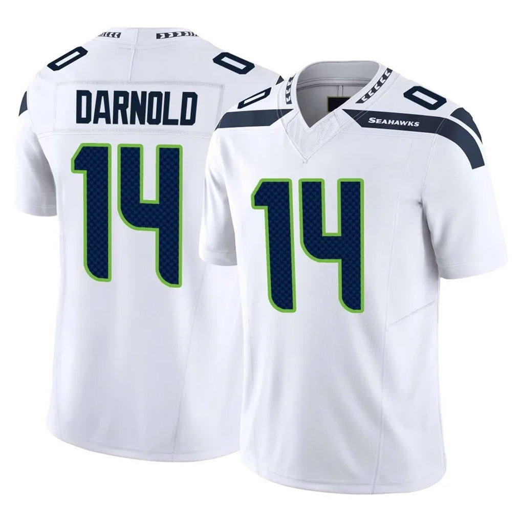 Blackjersey S.Seahawks #14 Sam Darnold Player White Limited Vapor F.U.S.E. Home Game Stitched Jerseys