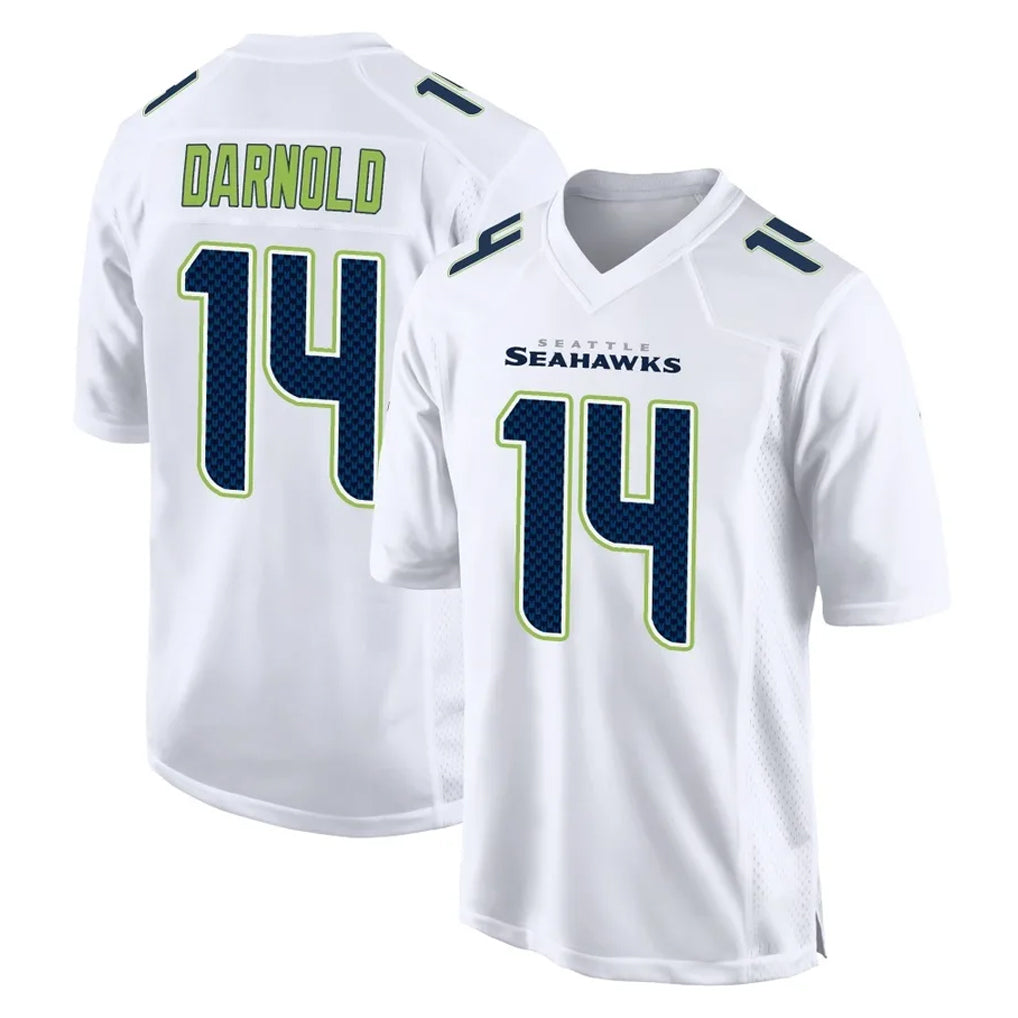 Blackjersey S.Seahawks #14 Sam Darnold Player White Tundra Fashion Home Game Stitched Jerseys