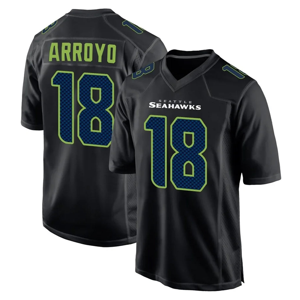 Blackjersey S.Seahawks #18 Elijah Arroyo Player Black Limited Fashion Home Game Stitched Jerseys