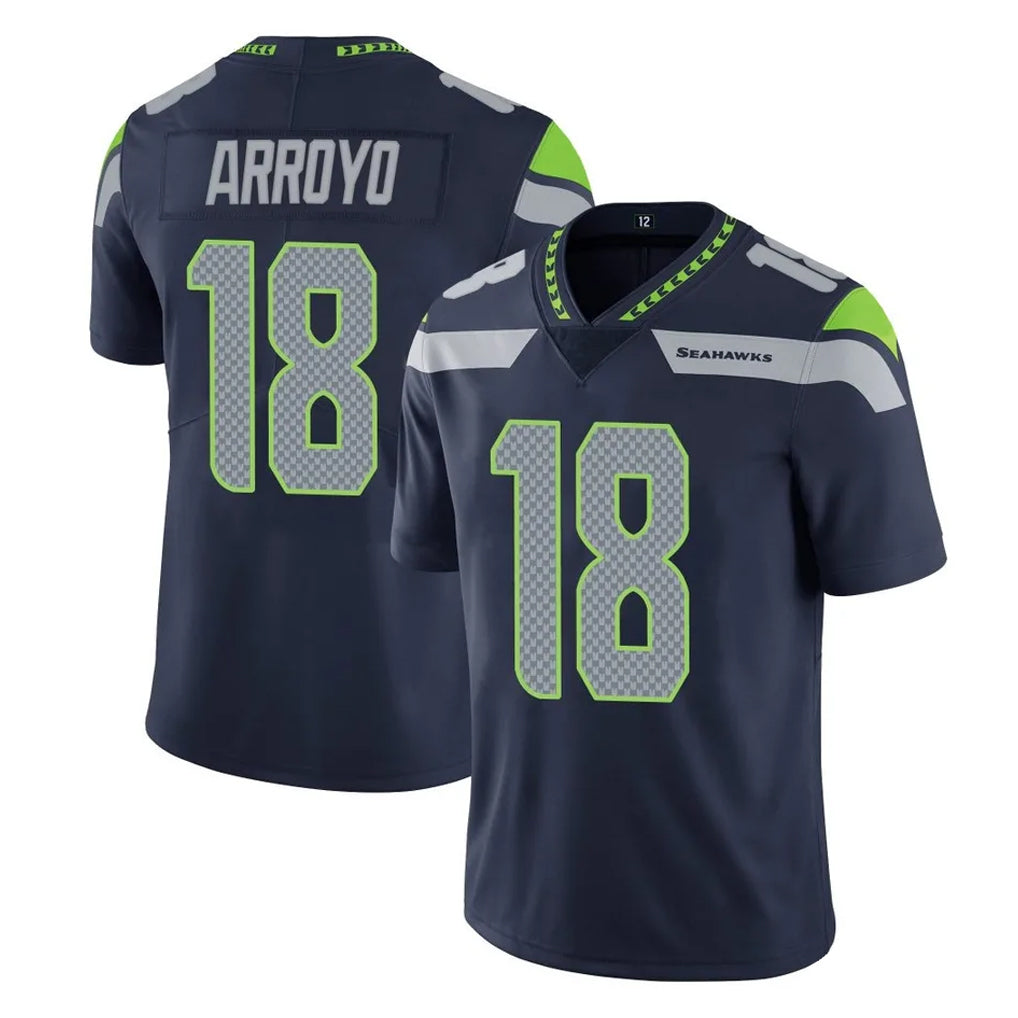 Blackjersey S.Seahawks #18 Elijah Arroyo Player Navy Limited Vapor Untouchable Home Game Stitched Jerseys