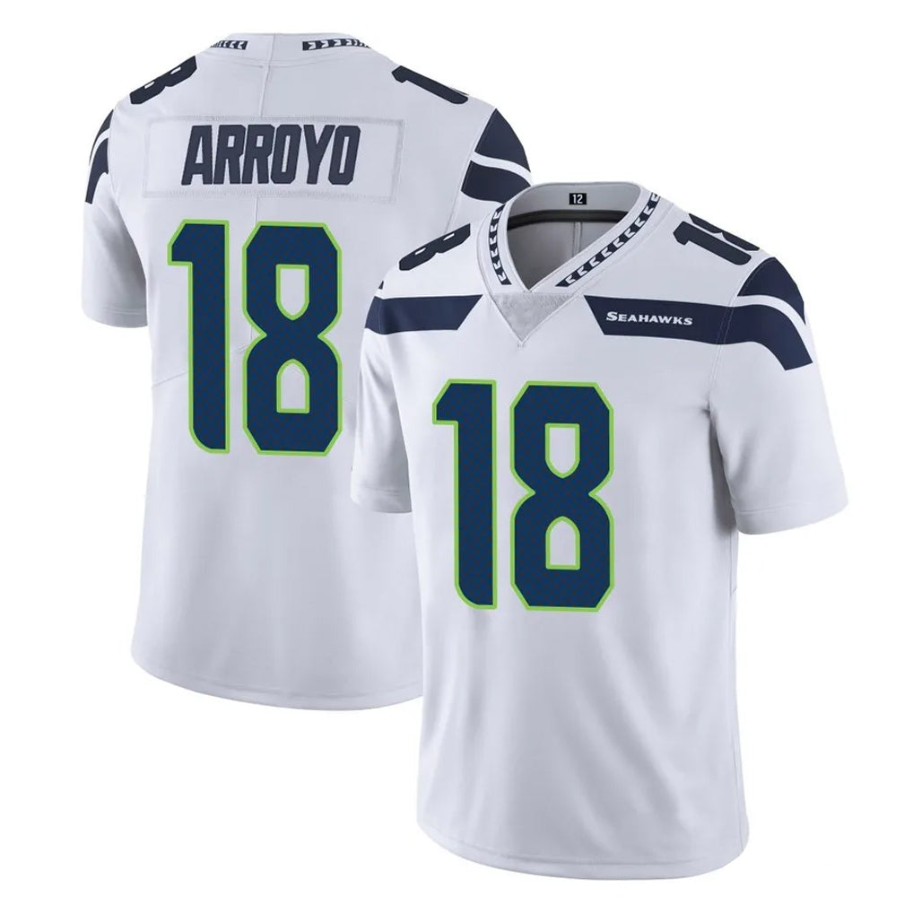 Blackjersey S.Seahawks #18 Elijah Arroyo Player White Limited Vapor Untouchable Home Game Stitched Jerseys