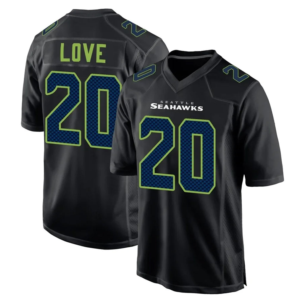 Blackjersey S.Seahawks #20 Julian Love Player Black Limited Fashion Home Game Stitched Jerseys