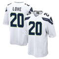 Blackjersey S.Seahawks #20 Julian Love Player White Home Game Stitched Jerseys