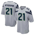 Blackjersey S.Seahawks #21 Devon Witherspoon Player Gray Home Game Stitched Jerseys