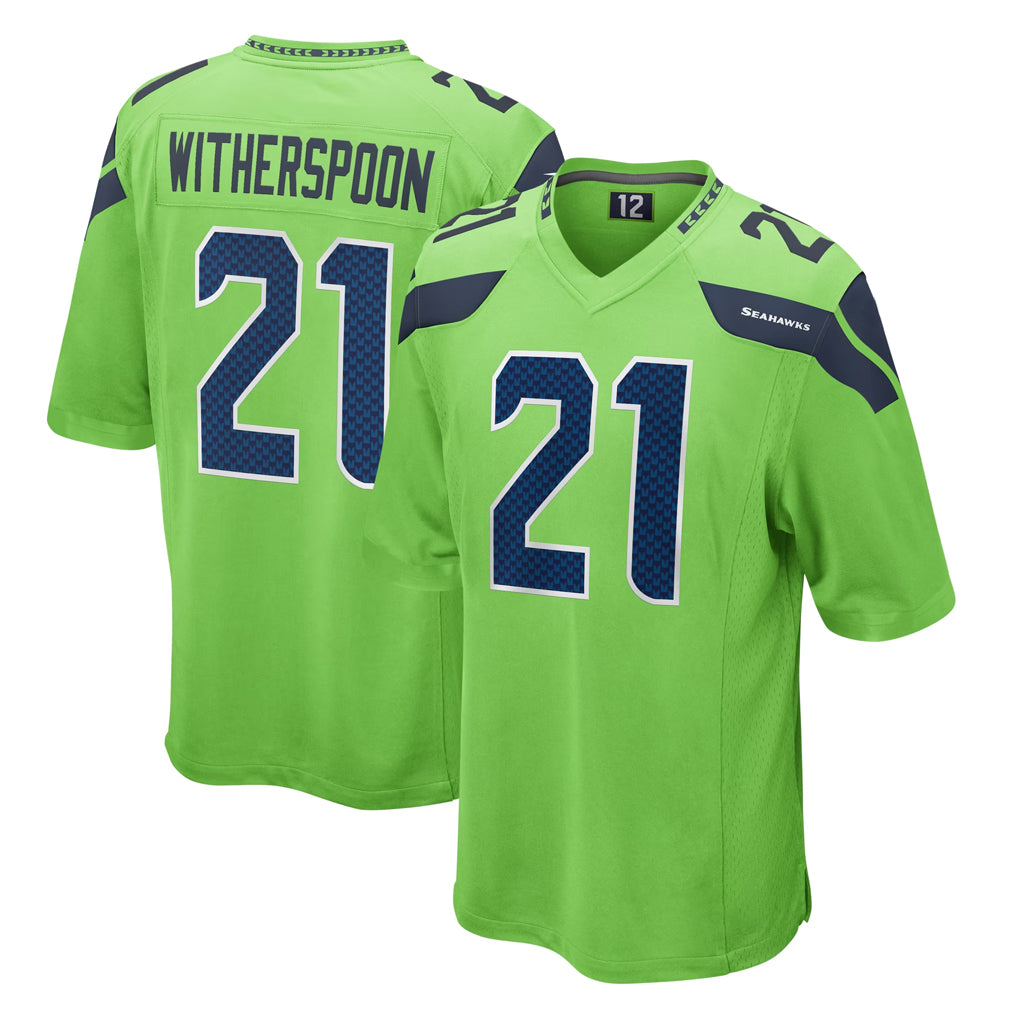 Blackjersey S.Seahawks #21 Devon Witherspoon Player Green Home Game Stitched Jerseys