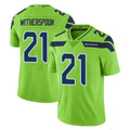 Blackjersey S.Seahawks #21 Devon Witherspoon Player Green Limited Color Rush Home Game Stitched Jerseys