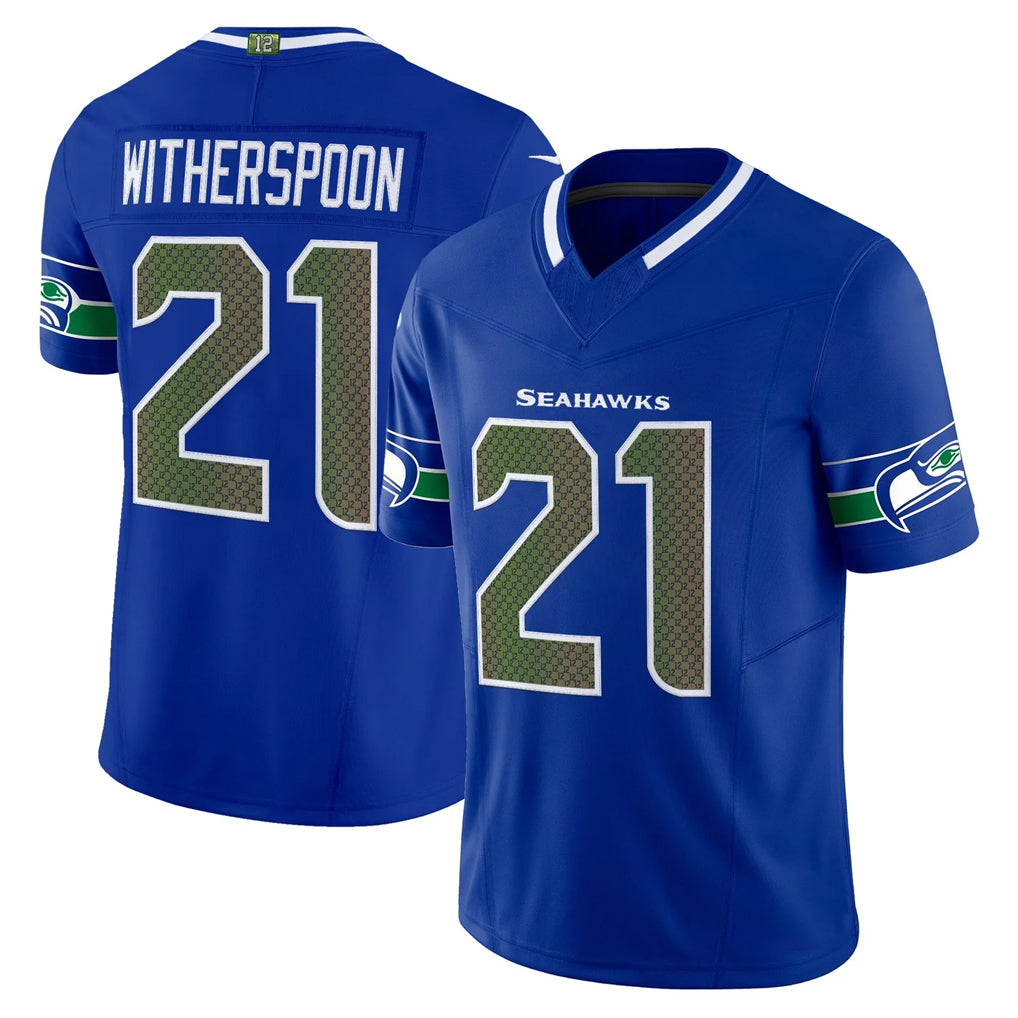Blackjersey S.Seahawks #21 Devon Witherspoon Player Royal Rivalries Vapor Limited Home Game Stitched Jerseys