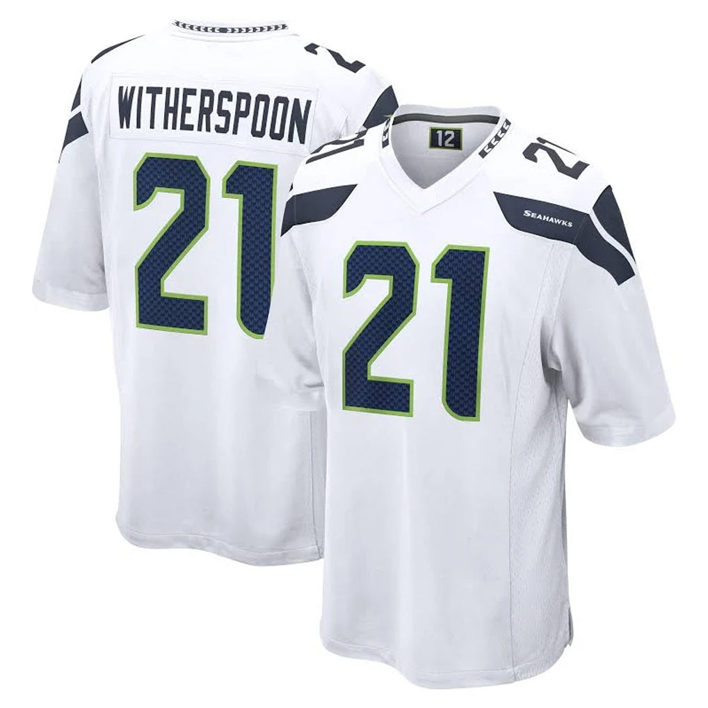 Blackjersey S.Seahawks #21 Devon Witherspoon Player White Home Game Stitched Jerseys