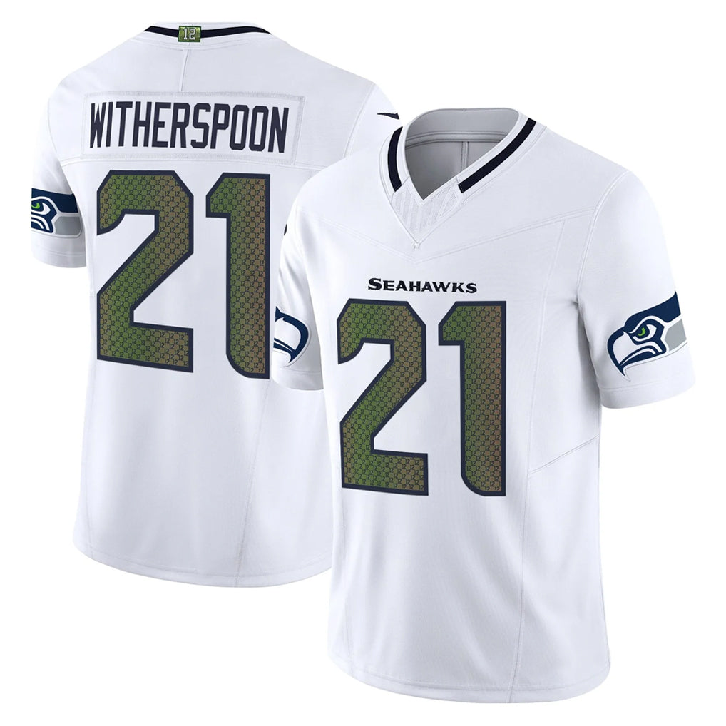 Blackjersey S.Seahawks #21 Devon Witherspoon Whitel Rivalries Vapor Limited Home Game Stitched Jerseys