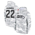 Blackjersey S.Seahawks #22 Rashid Shaheed Player Arctic Camo Limited Salute to Service Pullover Hoodies Game Stitched Jerseys