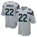 Blackjersey S.Seahawks #22 Rashid Shaheed Player Gray Home Game Stitched Jerseys