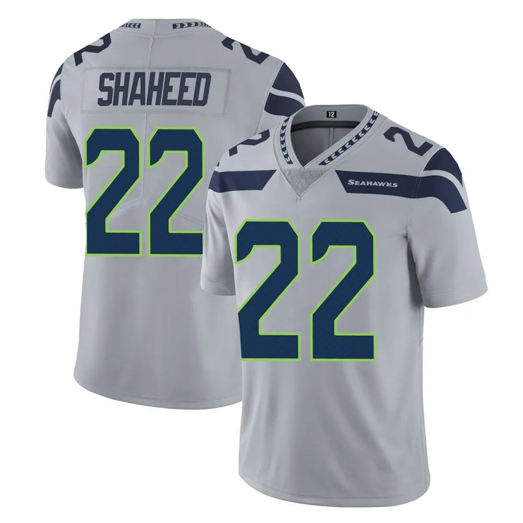 Blackjersey S.Seahawks #22 Rashid Shaheed Player Gray Limited Vapor Untouchable Home Game Stitched Jerseys