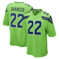 Blackjersey S.Seahawks #22 Rashid Shaheed Player Green Limited Color Rush Home Game Stitched Jerseys