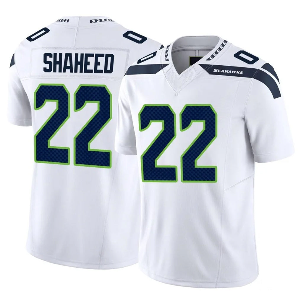 Blackjersey S.Seahawks #22 Rashid Shaheed Player White Limited Vapor F.U.S.E. Home Game Stitched Jerseys
