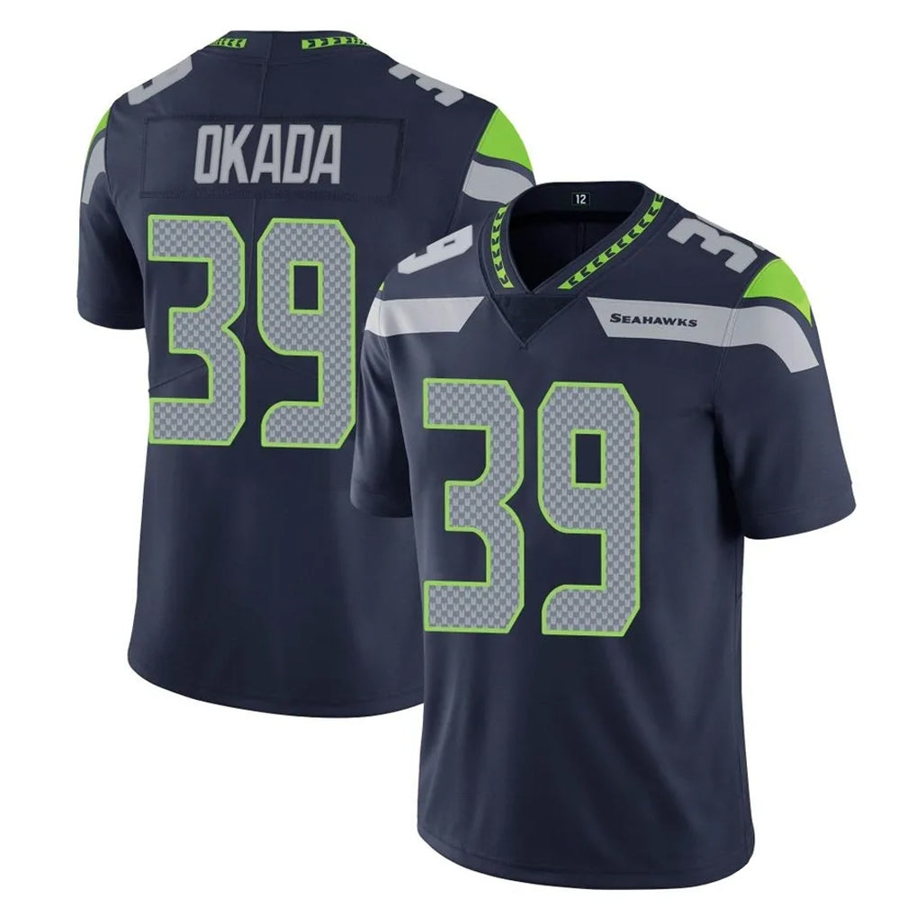 Blackjersey S.Seahawks #39 Ty Okada Player Navy Limited Vapor Untouchable Home Game Stitched Jerseys