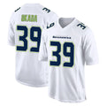 Blackjersey S.Seahawks #39 Ty Okada Player White Tundra Fashion Home Game Stitched Jerseys