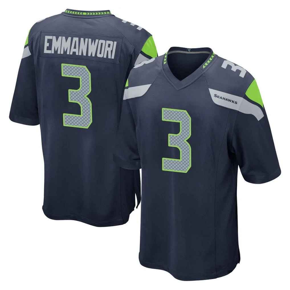 Blackjersey S.Seahawks #3 Nick Emmanwori Player Navy Home Game Stitched Jerseys