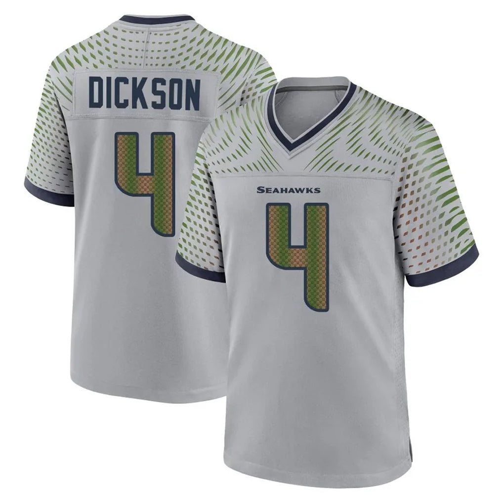 Blackjersey S.Seahawks #4 Michael Dickson Player Grey 2025 Rivalries Collection Home Game Stitched Jerseys