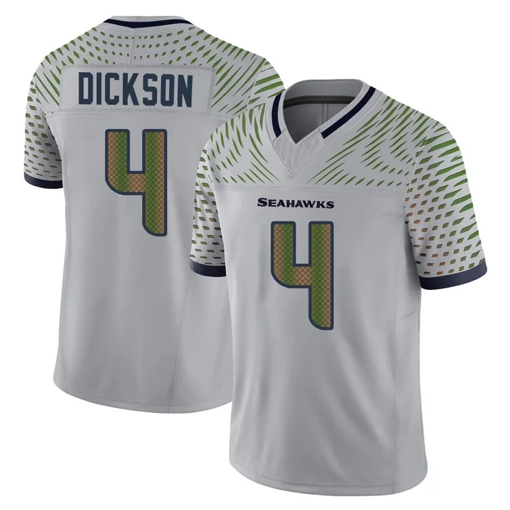 Blackjersey S.Seahawks #4 Michael Dickson Player Grey Limited 2025 Rivalries Collection Home Game Stitched Jerseys