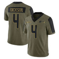 Blackjersey S.Seahawks #4 Michael Dickson Player Olive Salute To Service Limited Game Stitched Jerseys