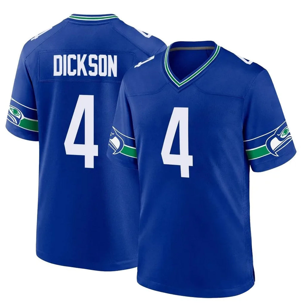 Blackjersey S.Seahawks #4 Michael Dickson Player Royal Throwback Home Game Stitched Jerseys