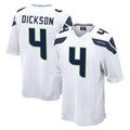 Blackjersey S.Seahawks #4 Michael Dickson Player White Home Game Stitched Jerseys