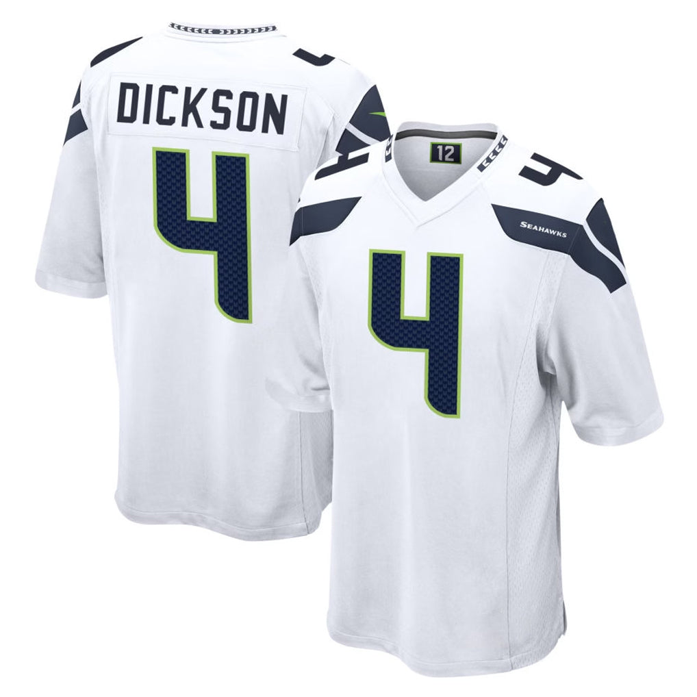 Blackjersey S.Seahawks #4 Michael Dickson Player White Home Game Stitched Jerseys