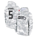 Blackjersey S.Seahawks #5 Jason Myers Player Arctic Camo Limited Salute to Service Pullover Hoodies Game Stitched Jerseys