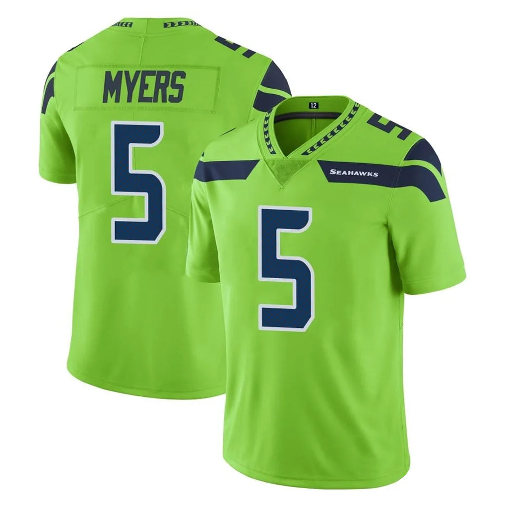 Blackjersey S.Seahawks #5 Jason Myers Player Green Limited Color Rush Home Game Stitched Jerseys