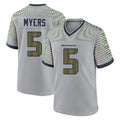 Blackjersey S.Seahawks #5 Jason Myers Player Grey 2025 Rivalries Collection Home Game Stitched Jerseys