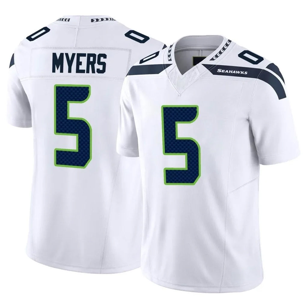 Blackjersey S.Seahawks #5 Jason Myers Player White Limited Vapor F.U.S.E. Home Game Stitched Jerseys