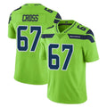 Blackjersey S.Seahawks #67 Charles Cross Player Green Limited Color Rush Home Game Stitched Jerseys