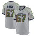 Blackjersey S.Seahawks #67 Charles Cross Player Grey 2025 Rivalries Collection Home Game Stitched Jerseys
