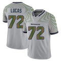Blackjersey S.Seahawks #72 Abraham Lucas Player Grey Limited 2025 Rivalries Collection Home Game Stitched Jerseys