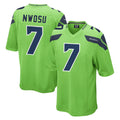 Blackjersey S.Seahawks #7 Uchenna Nwosu Player Green Home Game Stitched Jerseys