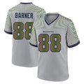 Blackjersey S.Seahawks #88 AJ Barner Player Grey 2025 Rivalries Collection Home Game Stitched Jerseys