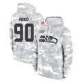 Blackjersey S.Seahawks #90 Jarran Reed Player Arctic Camo Limited Salute to Service Pullover Hoodies Game Stitched Jerseys