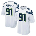 Blackjersey S.Seahawks #91 Byron Murphy II Player White Home Game Stitched Jerseys