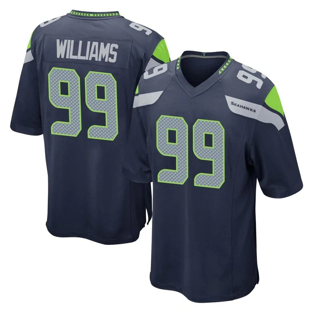 Blackjersey S.Seahawks #99 Leonard Williams Player Navy Home Game Stitched Jerseys