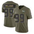 Blackjersey S.Seahawks #99 Leonard Williams Player Olive Limited Salute To Service Home Game Stitched Jerseys