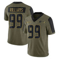 Blackjersey S.Seahawks #99 Leonard Williams Player Olive Salute To Service Limited Game Stitched Jerseys