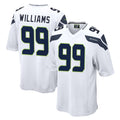 Blackjersey S.Seahawks #99 Leonard Williams Player White Home Game Stitched Jerseys