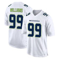 Blackjersey S.Seahawks #99 Leonard Williams Player White Tundra Fashion Home Game Stitched Jerseys