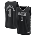 Blackjersey SA.Spurs #1 Victor Wembanyama Fanatics Black Fast Break Replica Player Jerseys - Statement Edition