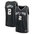 Blackjersey SA.Spurs #2 Dylan Harper Fanatics Black Fast Break Jerseys - Icon Edition