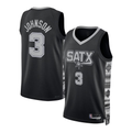 Blackjersey SA.Spurs #3 Keldon Johnson Black Swingman Jerseys - Statement Edition